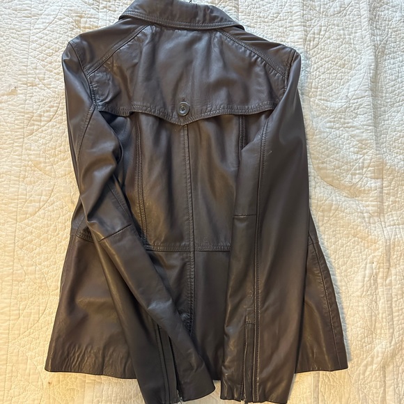 Banana Republic brown leather jacket - Picture 5 of 6